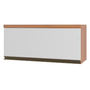 Armário Aéreo Cozinha Macadâmia 1 Porta Basculante Freijó/Branco - Thela