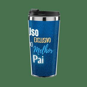 Copo térmico dia dos pais exclusivo melhor pai 450 ml inox
