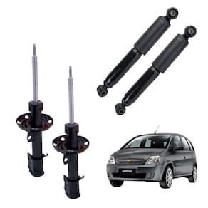 Par amortecedor dianteiro e traseiro meriva 2002 a 2012