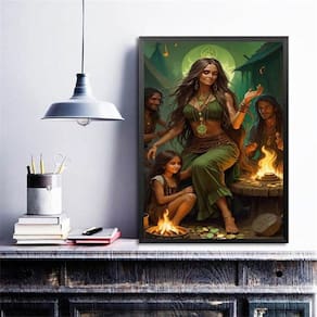 Quadro Cigana Esmeralda - Prosperidade 24X18Cm
