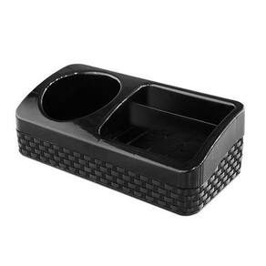 Porta detergente esponja e sabão rattan preto 21x10x7cm
