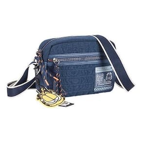 Bolsa Transversal Moderna Jovem Garfield Atitude Média Azul