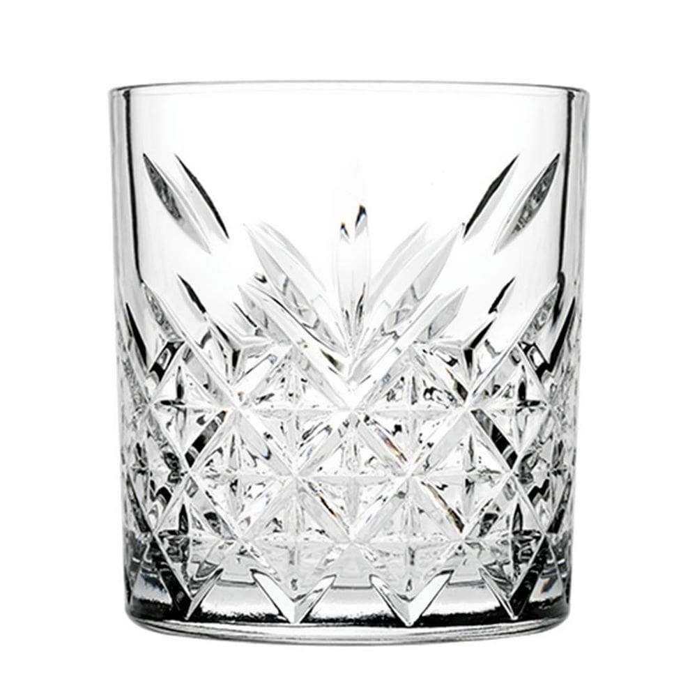 Jogo de 4 copos baixo whisky timeless em vidro 345ml a9,3cm