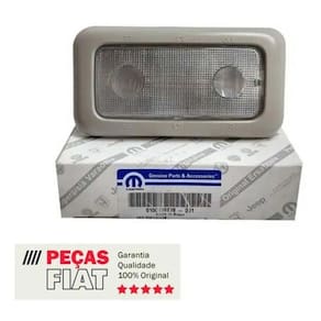 Lanterna teto central fiat uno 2010 em diante bege luz