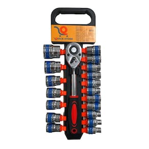 Soquetes 1/2 pol. 19 peças titanium cromo vanádio