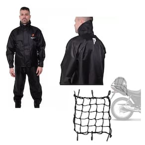 Capa de chuva motoqueiro pioneira nylon m + elastico aranha