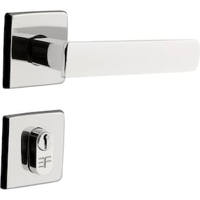 Fechadura interna 3f design roseta quadrada cromada 40mm