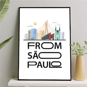 Quadro decorativo from são paulo 24x18cm