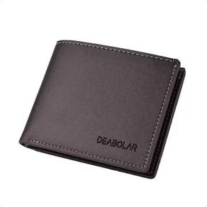 Carteira de couro masculina porta dinheiro - marrom