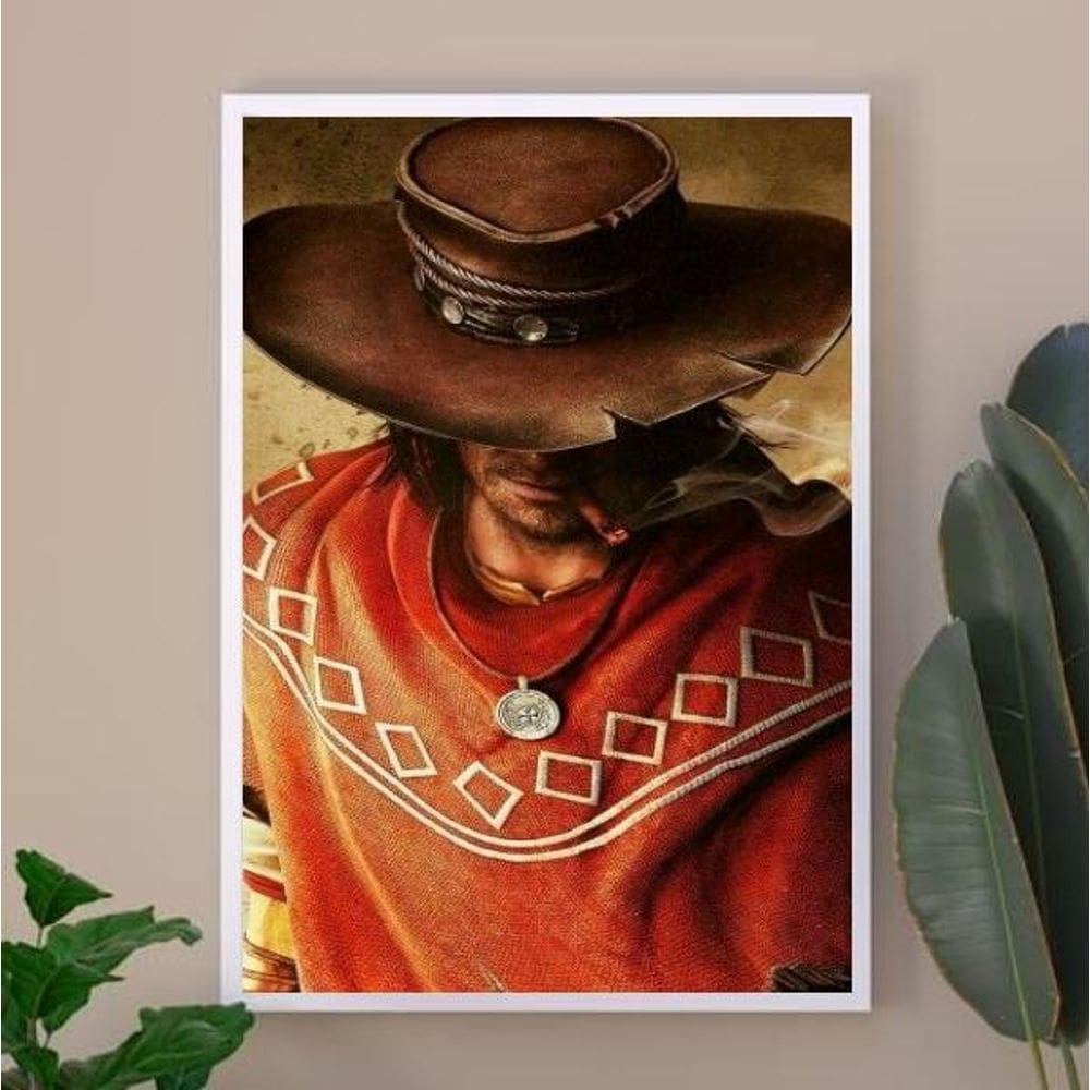 Quadro Decorativo Boiadeiro Umbanda 24X18Cm - Com Vidro