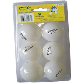 Blister com 6 Bolinhas De Tênis De Mesa 40mm Klopf Cód 5075
