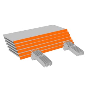 Kit 12 Bandejas Gondola FIT 40 Branco 12X 30x90 Pe Laranja