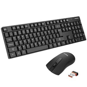 Kit teclado e mouse sem fio philips 2.4g wireless - c501