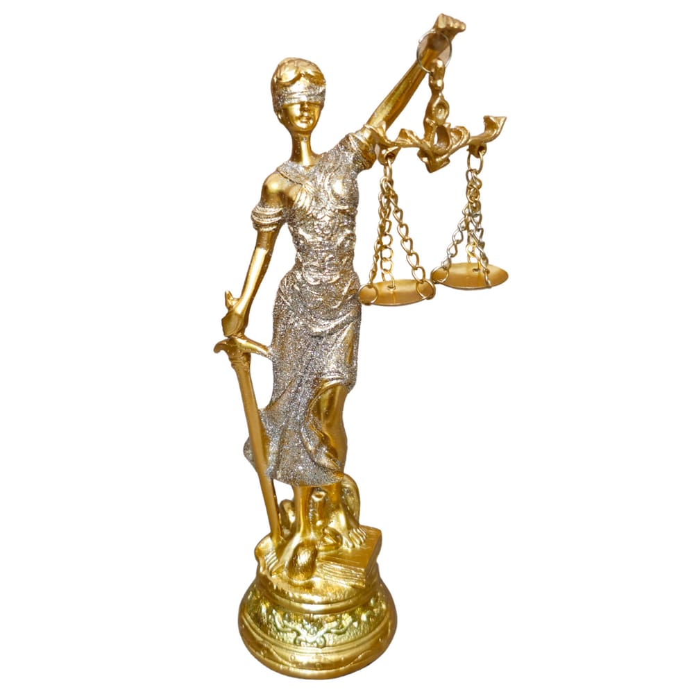 Deusa da justiça thêmis estátua escultura resina 3 cores