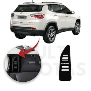 Descanso de pé jeep compass 2017 a 2022 aço escovado preto