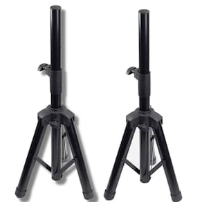 Kit 2 pedestais suporte tripé polyvox caixa de som trava