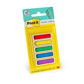 Marcador de página adesivo post-it flags 100 folhas
