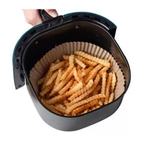 50 unidades forro de papel redondo air fryer antiaderente