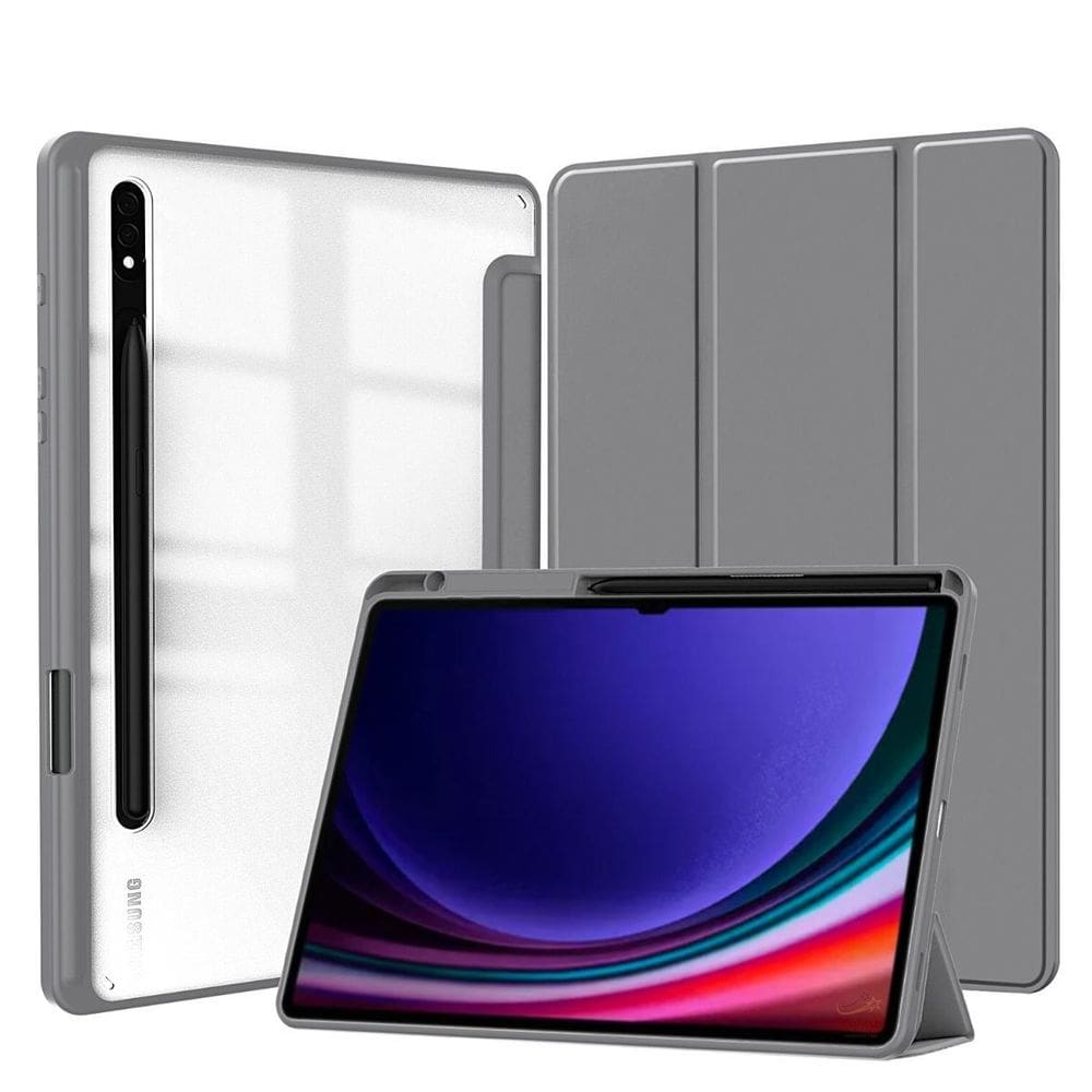 Capinha acrílico com slot caneta galaxy tab s9 plus 12.4