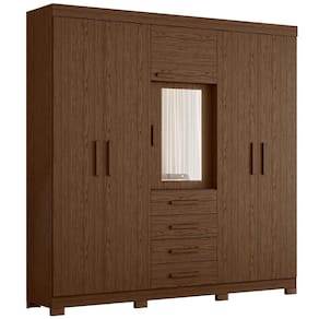 Guarda Roupa Virtus Casal Quarto Com 6 Portas e 4 Gavetas