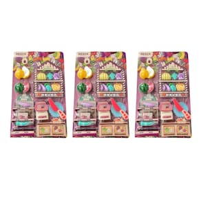 Brinquedo Cozinha Hora das Frutas Infantil Com 18 Peças - Kit 3 Unidades
