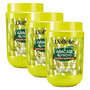 Kit 3 und Creme De Tratamento Dabelle Abacate Nutritivo 800g