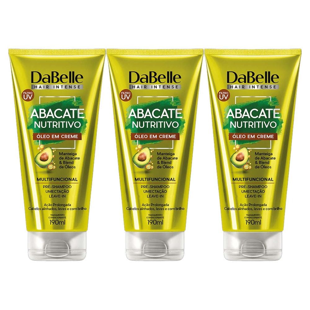 Kit 3 und Dabelle Óleo em Creme Abacate Nutritivo 190ml