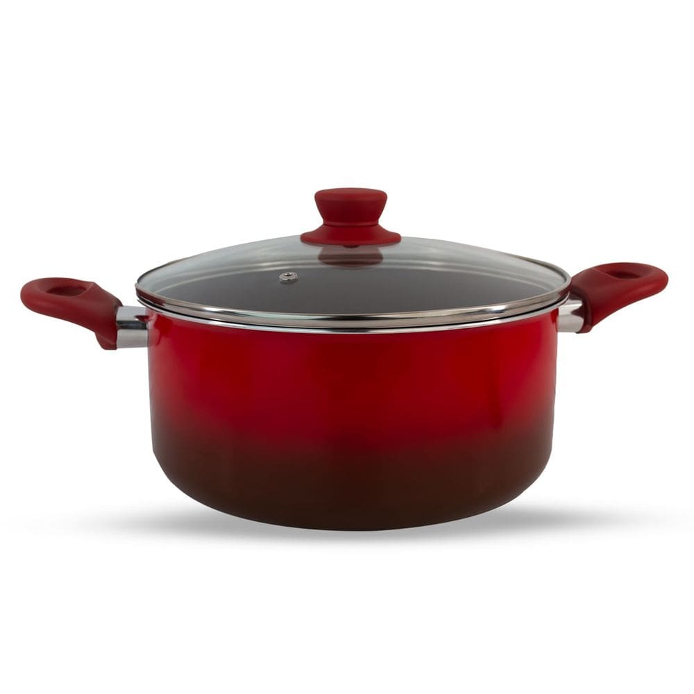Caçarola com Tampa Brinox Antiaderente Ceramic Life Ø24CM 4,55L Easy Vermelho