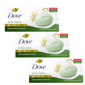 Kit 3 Packs Sabonete Dove Erva-Doce e Camomila 6 unidades