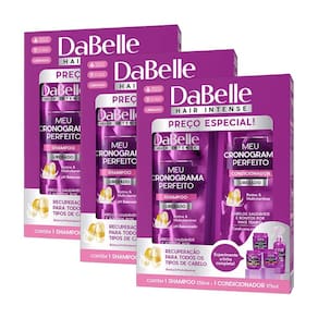 Kit 3 und Kit Shampoo + Cond Dabelle Meu Cronograma Perfeito Reconstrução