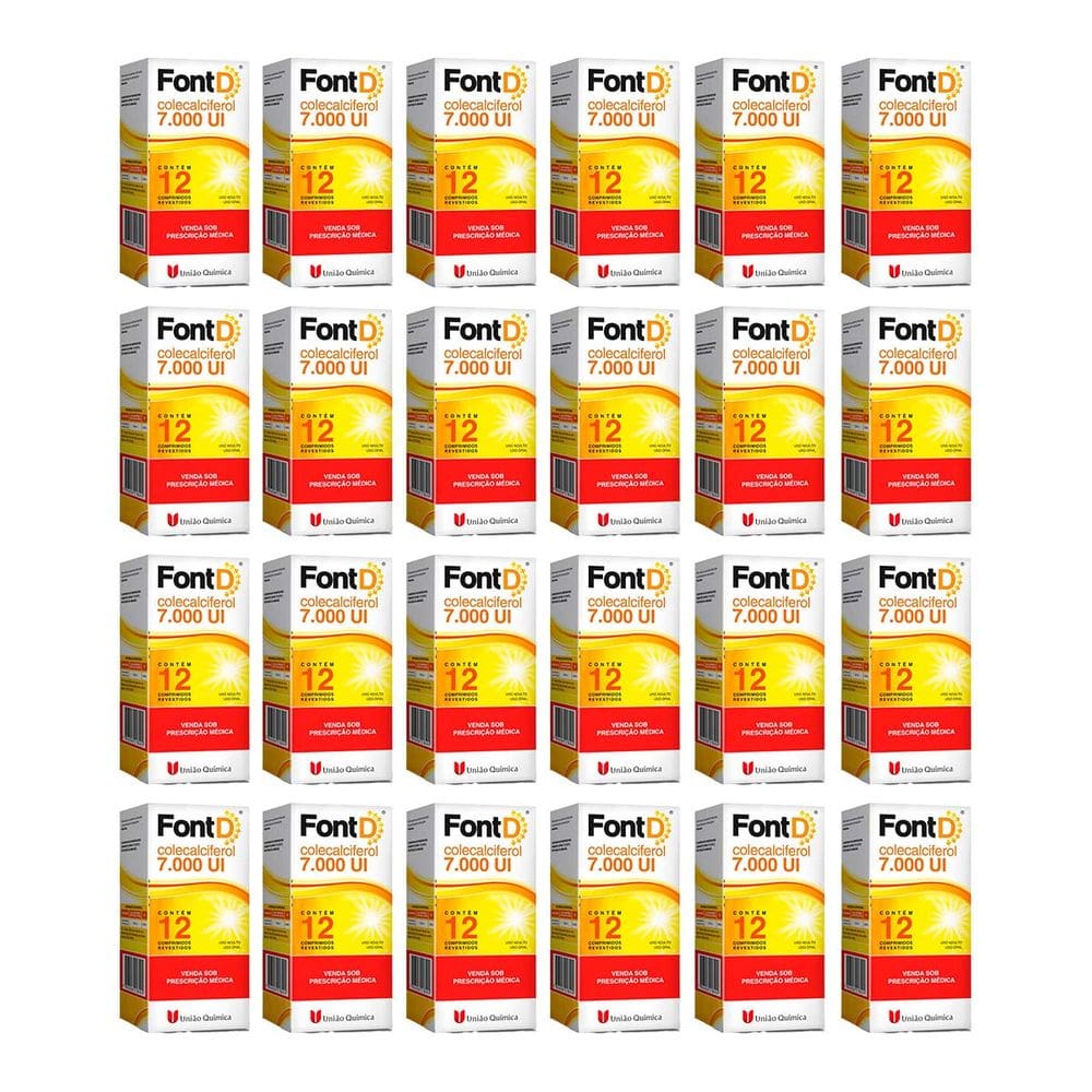 Kit 24 unidades Vitamina D Font D 7.000 UI c/ 12 cpr