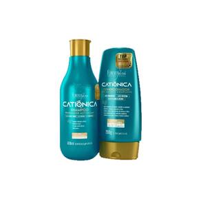 Kit Catiônica Shampoo 300ml e Condicionador 200g Forever Liss