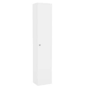 Armário Multiuso para Lavanderia Duo 1 Porta com Suporte para Vassoura Branco - Telasul