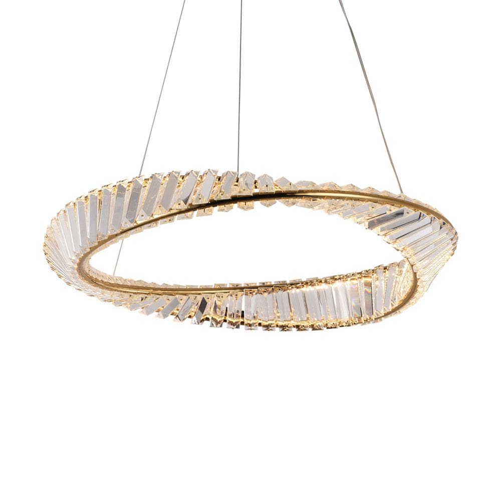 Lustre Pendente Nordecor Lezie 2715 Ouro Brilho Led Bivolt