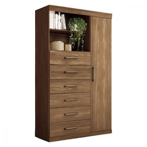 Multi Comoda Maraba 1 Porta 6 Gavetas Jatoba Santos Andira