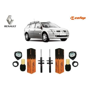 2 amortecedor kit coxim dianteiro megane grand tour 2007
