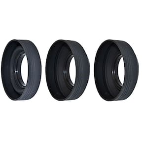 Para-sol 37mm silicone 3 em 1 universal para lentes