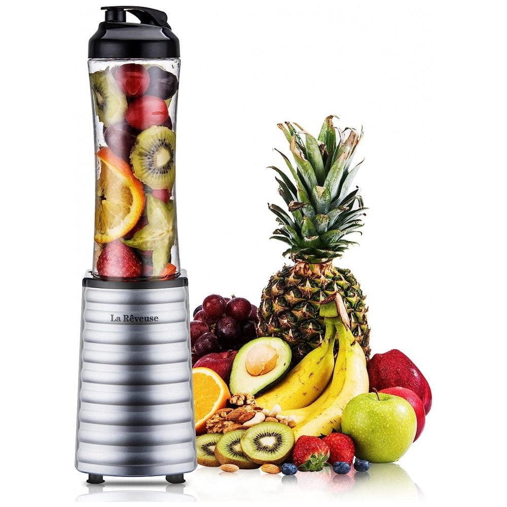 Mini Liquidificador Portátil 550mL com Carregamento USB, 300W, 110v, LA REVEUSE LARB1801S, Prateado