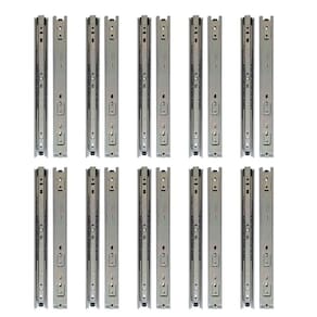 Kit 20 corrediça telescópica 30cm para gaveta trilho 10 par