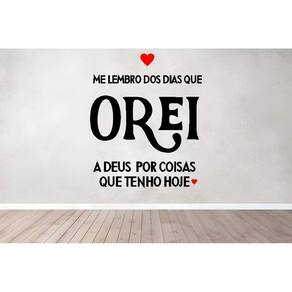 Adesivo De Parede Orei A Deus