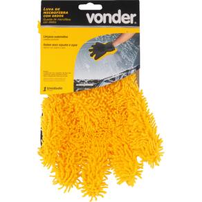 Luva de Microfibra Multiuso Com Dedos Para Limpeza Automotiva - Vonder