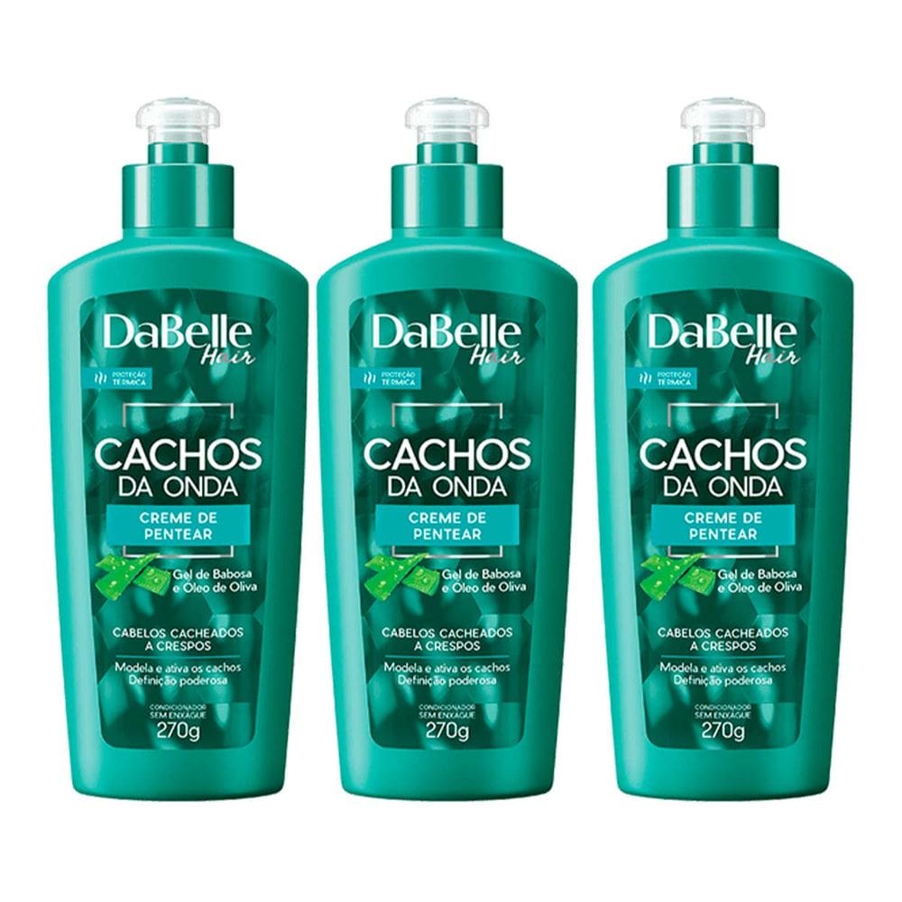 Kit 3 und Dabelle Creme de Pentear Cacho Onda 270g