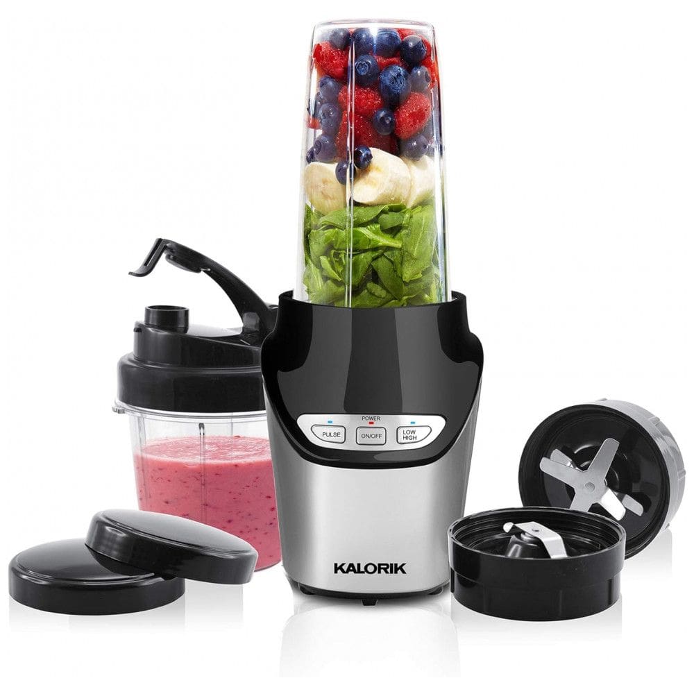 Liquidifidor Portátil 1L com Garrafa Esportiva, 1500W, 110v, KALORIK NBL 43216 BK CA FBM, Prateado