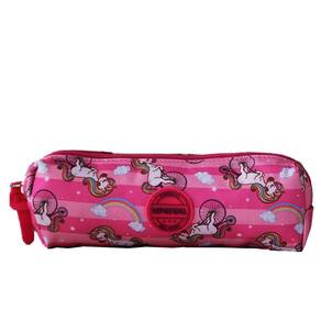 Estojo escolar unicórnio up for you infantil 1 compartimento rosa