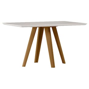 Mesa de Jantar 135x90 cm Mariah com Vidro Ype Off White – New Ceval