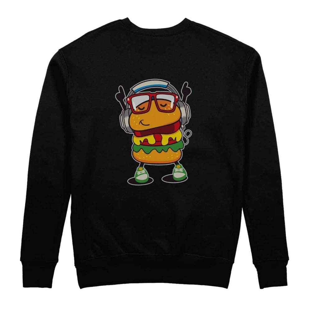 Blusa Moletom de Frio Flanelado Casaco Masculino Inverno Estampa Lanche Engraçado Hamburguer