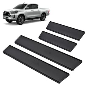 Soleira aluminio preta brasikar hilux dupla 16-23