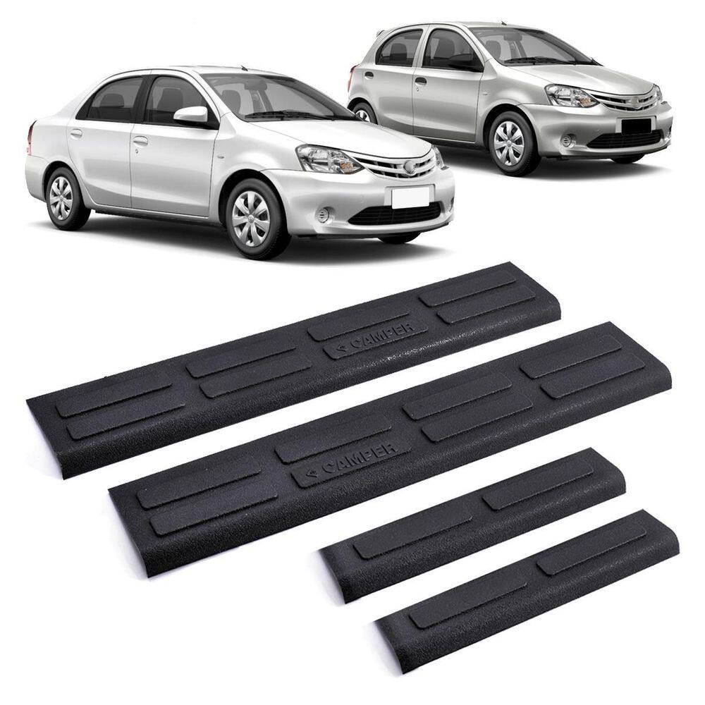Soleira 4 portas plástico injetado preto etios hatch 2019