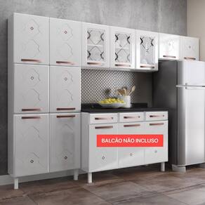 Cozinha Compacta em Aço Mirage New 11 Portas Branco - Telasul