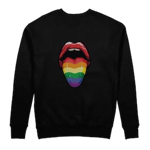 Moletom Gola Careca Flanelado Estampa Boca LGBT Blusa Universitaria Faculdade Estilosa